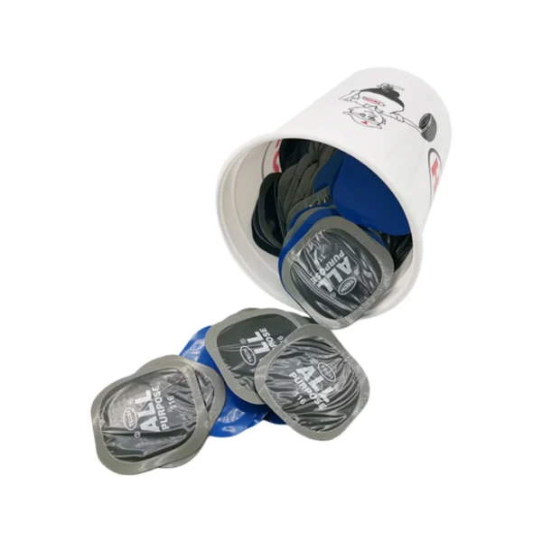 116 - AP6 SQUARE ALL-PURPOSE TIRE REPAIR 2 1/4″ (55mm), Box of 80